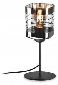 Stolní lampa Luxolar Glass Aluminium čirá, černá, stříbrná 60 W
