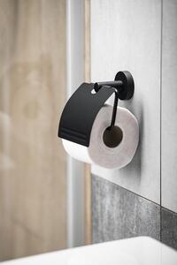 Aqualine SAMBA držák toaletního papíru s krytem, černá