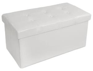 Tectake 400868 box skládací s úložným prostorem 80x40x40cm - bílá