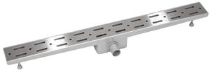 Tectake 401279 sprchový odtokový žlábek s roštem nerez - 90 cm