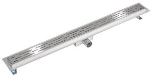 Tectake Sprchový odtokový žlábek nerezový - 90 cm