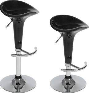 Tectake 401563 2 barové židle peter - černá