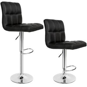 Tectake 401559 2 barové židle tony - černá