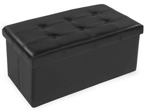 Tectake 400867 box skládací s úložným prostorem 80x40x40cm - černá