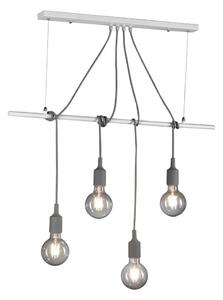 ONLI - Lustr na lanku WIRE 4xE27/15W/230V šedá/bílá