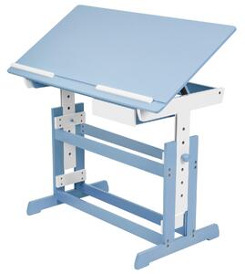 Tectake 400927 dětský psací stůl rostoucí 109x55x63-94cm - modrá