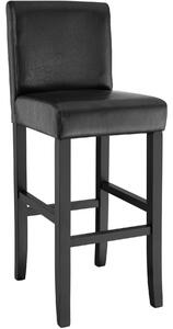 Tectake 400551 barová židle dřevěná - černá