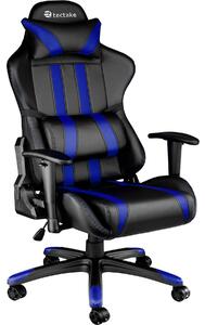 Tectake 402031 kancelářská židle racing - černá/modrá