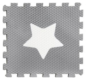 Vylen Pěnové podlahové puzzle Minideckfloor s hvězdičkou Barevné varianty: Šedý s bílou hvězdičkou 340 x 340 mm
