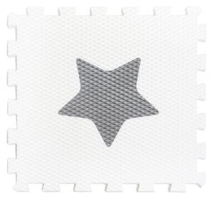 Vylen Pěnové podlahové puzzle Minideckfloor s hvězdičkou Barevné varianty: Bílý se šedou hvězdičkou 340 x 340 mm