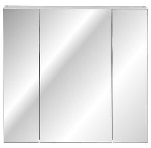 CMD COMAD - Koupelnová skříňka se zrcadlem Havana White - bílá - 80x75x16 cm