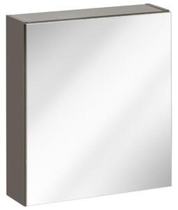 CMD Koupelnová skříňka se zrcadlem Twist Grey - 50 cm - grafitově šedá