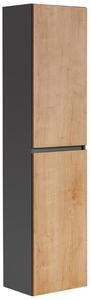 CMD Koupelnová skříňka vysoká Monako Grey Oak - 170 cm - šedá/dub