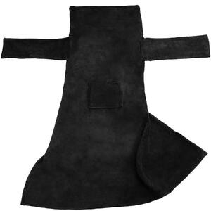 Tectake 402434 deka s rukávy - 200 x 170 cm,černá