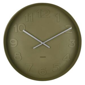 KARLSSON Nástěnné hodiny Mr. Green malé 37,5 × 6 cm