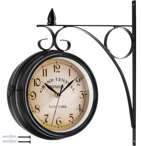 Tectake 402772 nástěnné hodiny vintage - černá