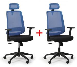 Kancelářská židle RICH 1+1 ZDARMA, modrá
