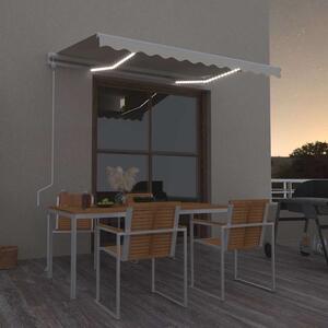 Automatická markýza LED a senzor větru 300 x 250 cm krémová 3068872