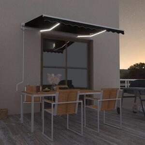 Automatická markýza LED a senzor větru 300 x 250 cm antracitová 3068874