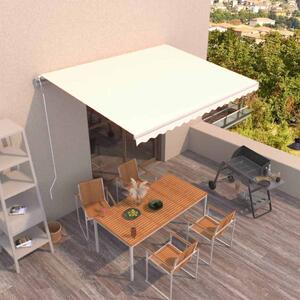 Automatická zatahovací markýza 450 x 300 cm krémová 3068927