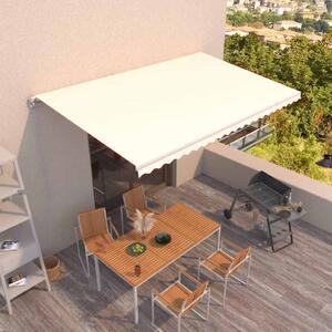 Ručně zatahovací markýza 500 x 300 cm krémová 3068937