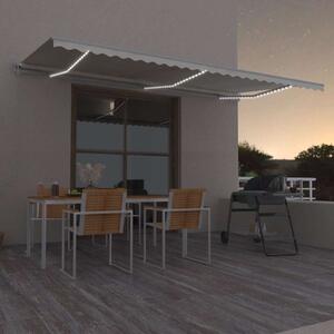 Automatická markýza LED a senzor větru 600 x 300 cm krémová 3068972