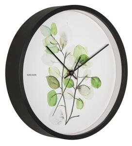 KARLSSON Nástěnné hodiny Botanical Eucalyptus 26 × 4,5 cm