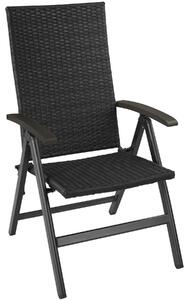 Tectake 403233 zahradní židle ratanová melbourne - černá