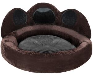Tectake 403120 pelíšek pro psy balou - ø 80 x 33 cm,černá/hnědá