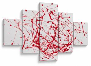 Obraz technikou Drippingu (125x70 cm)