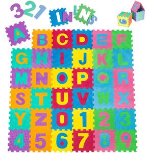 Tectake 401859 pěnové puzzle na zem hrací puzzle koberec - barevná
