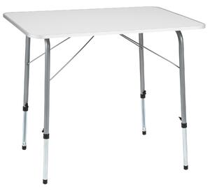Tectake 402173 kempingový stolek hliníkový skládací 80x60x68cm - šedá