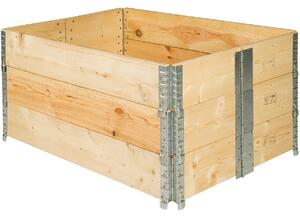 Tectake 402272 vyvýšený záhon dřevěný stohovatelný 120x80x19cm - 3