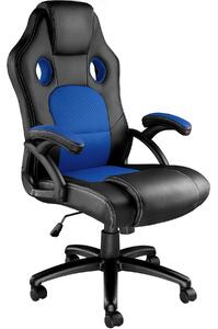 Tectake 403466 kancelářská židle tyson - černá/modrá
