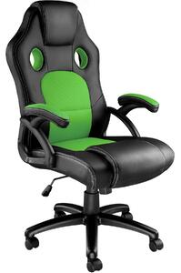 Tectake 403468 kancelářská židle tyson - černá/zelená
