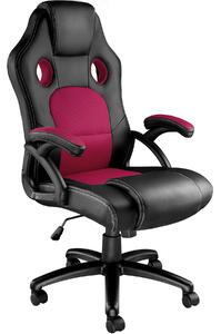 Tectake 403471 kancelářská židle tyson - černá/vínová