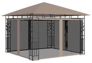 Altán s moskytiérou 3 x 3 x 2,73 m taupe 180 g/m² 312251