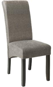Tectake 403626 jídelní židle ergonomická, masivní dřevo - mramorová šedá