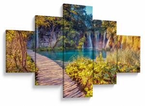 Obraz - Plitvická jezera, Chorvatsko (125x70 cm)