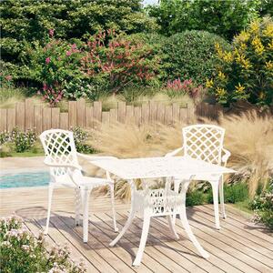 3dílný bistro set litý hliník bílý 3070588
