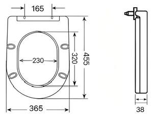 Kielle WC sedátko, Softclose, EasyLock, Slim, matná černá 30401034