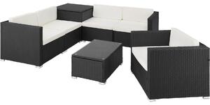 Tectake 403828 zahradní ratanový nábytek pisa - černá