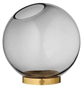 AYTM - Globe Váza w/Stand Ø10xH10 Black/Gold