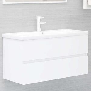 Skříňka se zápustným umyvadlem bílá kompozitní dřevo 3071558