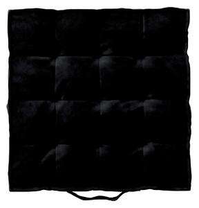 Yellow Tipi Sedák Tomi, tmavě černá, 40 × 40 × 6 cm, Posh Velvet, 704-17
