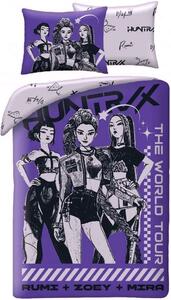 Bavlněné ložní povlečení KPop Demon Hunters - motiv HUNTR/X World Tour - 100% bavlna - 70x90 cm + 140x200 cm