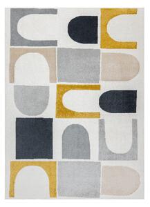 Dywany Łuszczów, Kusový koberec Fusion 0213 white/yellow, 80x150, vícebarevná, kancelář