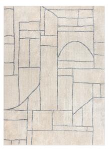 Dywany Łuszczów, Kusový koberec Fusion 0806 cream/l. grey, 80x150, bílá, kancelář