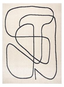 Dywany Łuszczów, Kusový koberec Fusion 8297 cream/dark grey, 80x150, bílá, kancelář