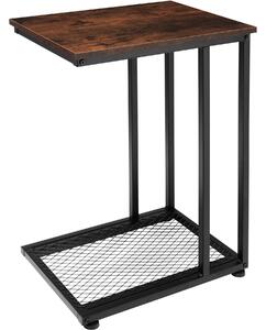Tectake 404202 odkládací stolek eton 48x35x66cm - industrial tmavé dřevo